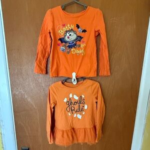 Jumping Beans Orange Halloween Long Sleeve Tees
